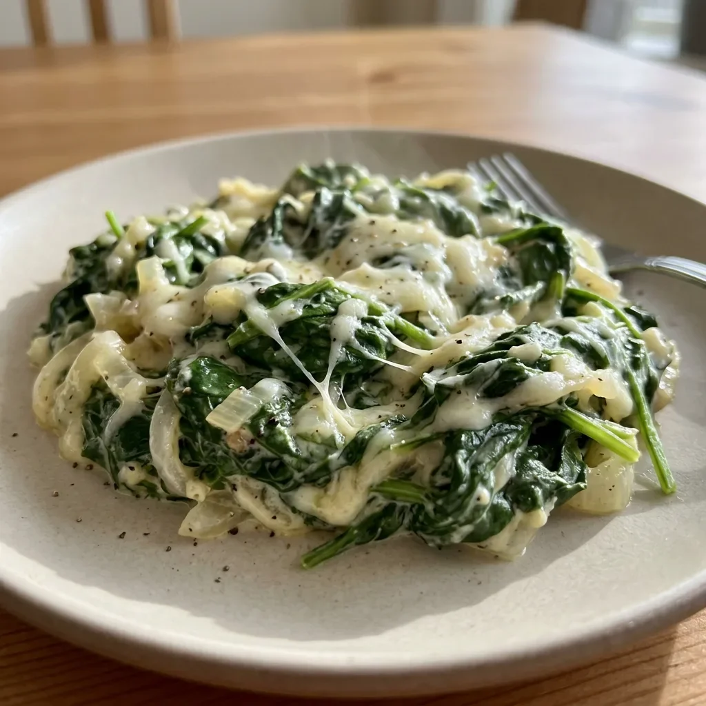 Creamy Spinach Mozzarella Skillet