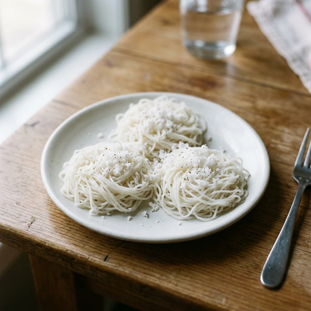 Three Idiyappam Rice Noodle Nests