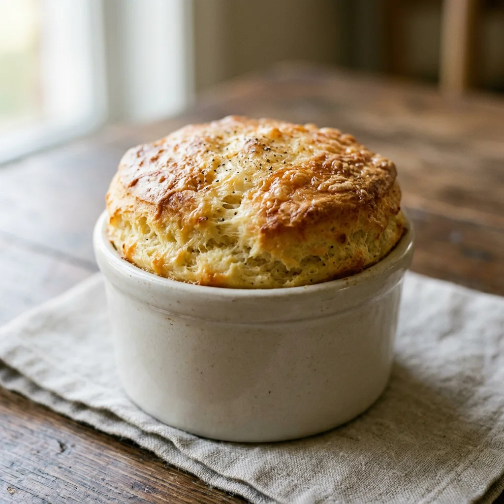 Three-Cheese Ramekin Souffle