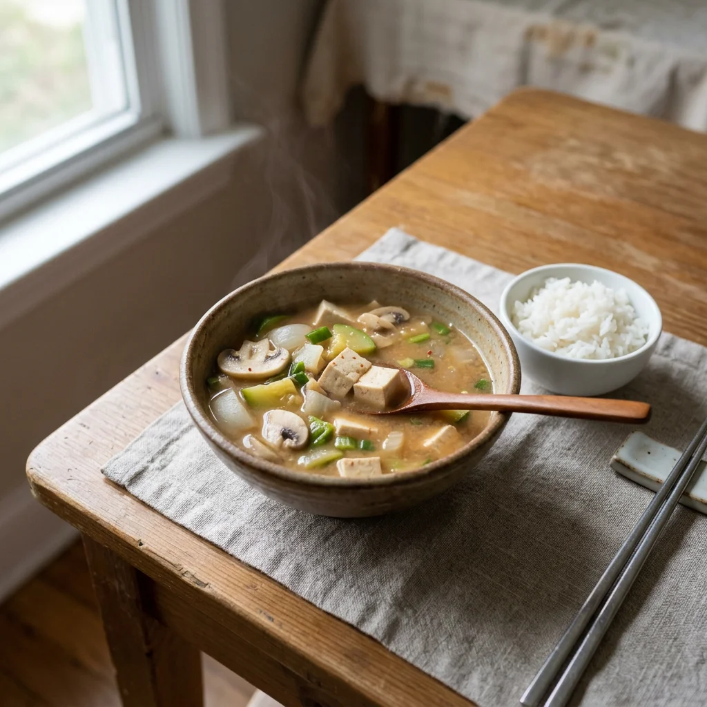 Single Vegetable Doenjang Jjigae with Rice