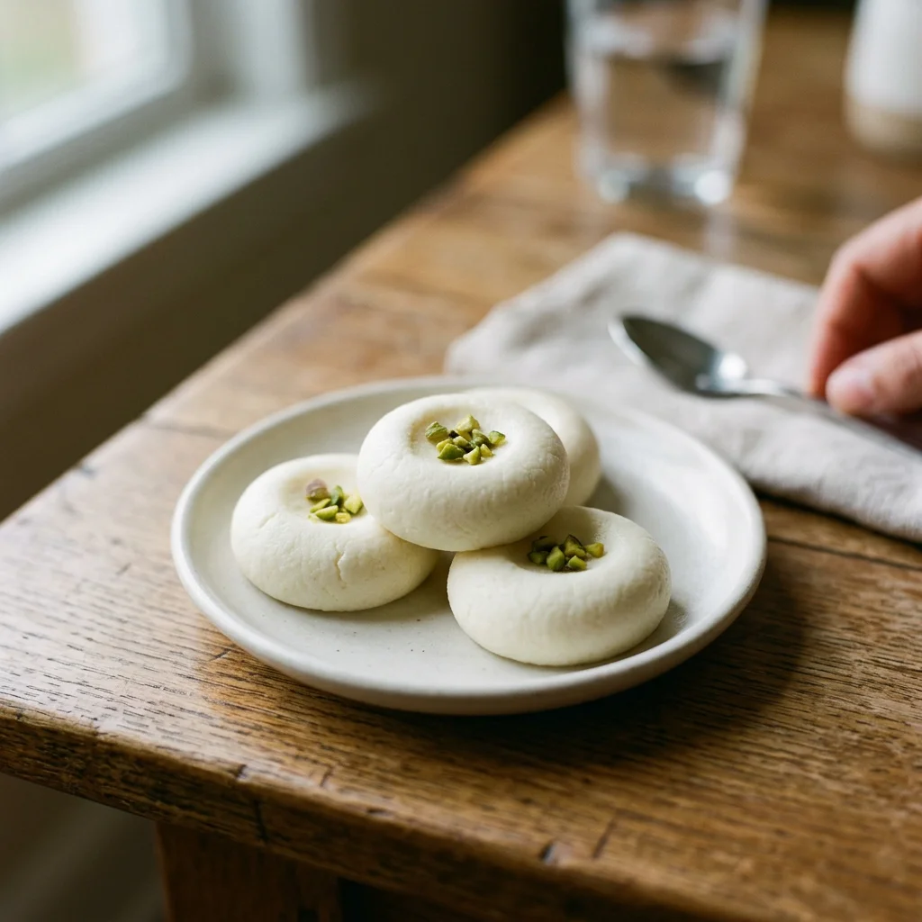 Sandesh Three Paneer Sweet Discs
