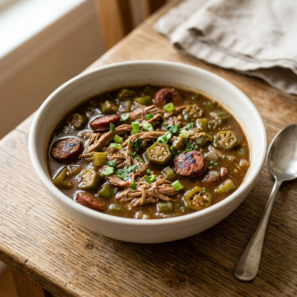 Gumbo Chicken Okra Dark Roux