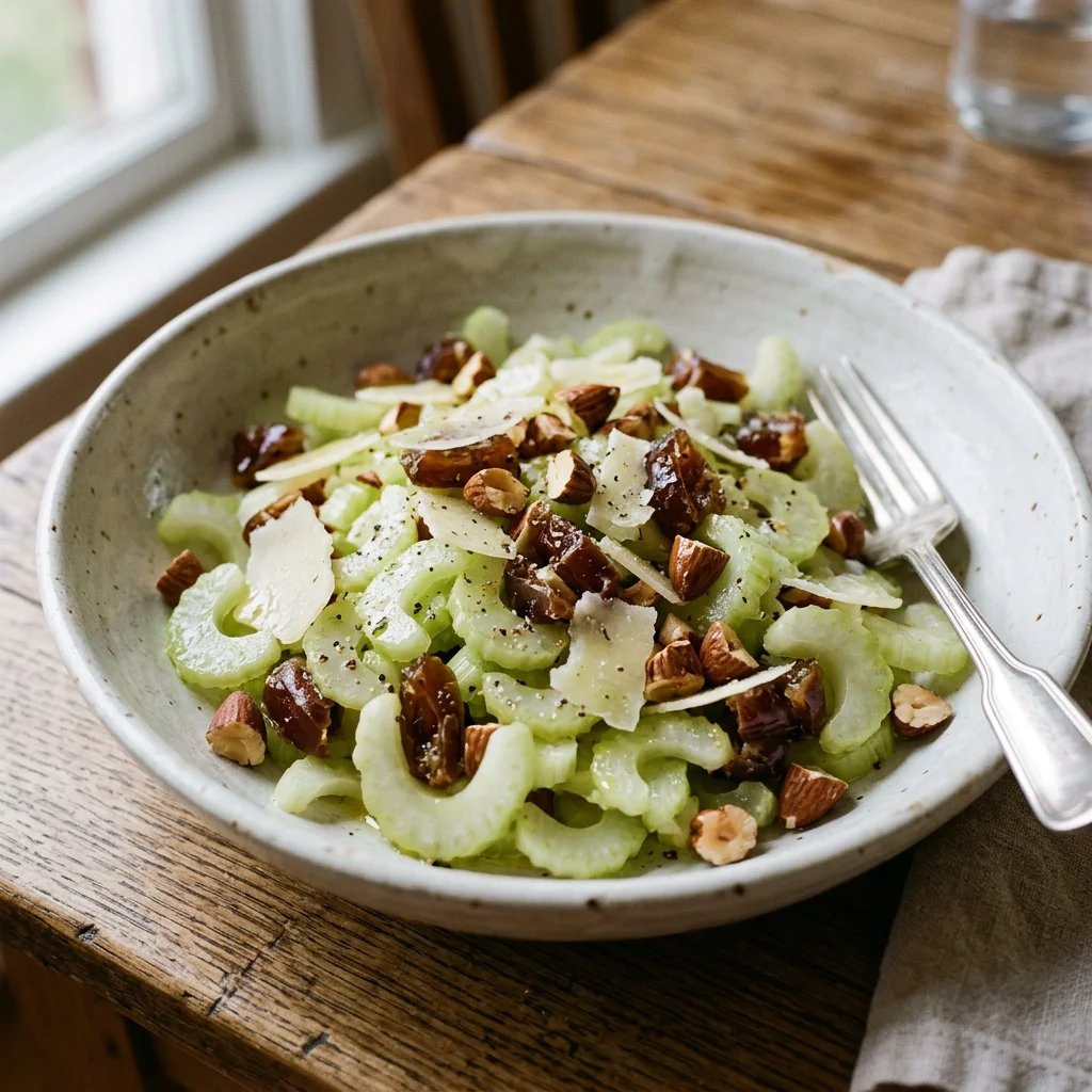 Celery Date Parmesan Almond Salad