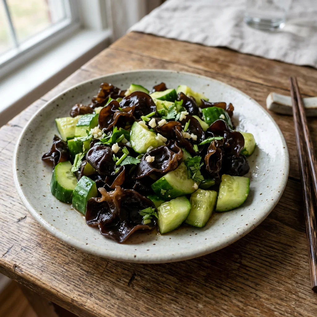 Chinese Wood Ear Cucumber Salad