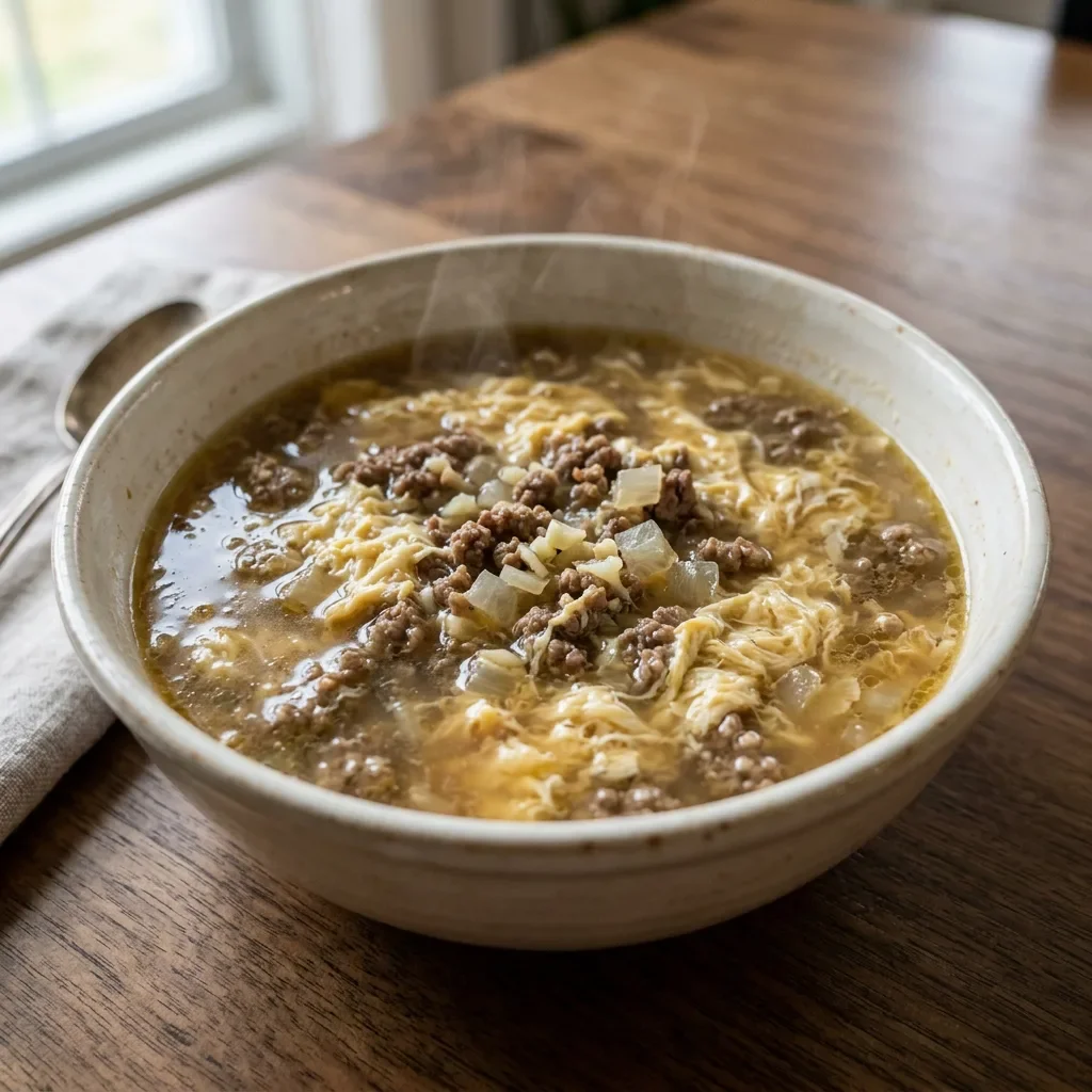 Garlic Beef Egg Soup