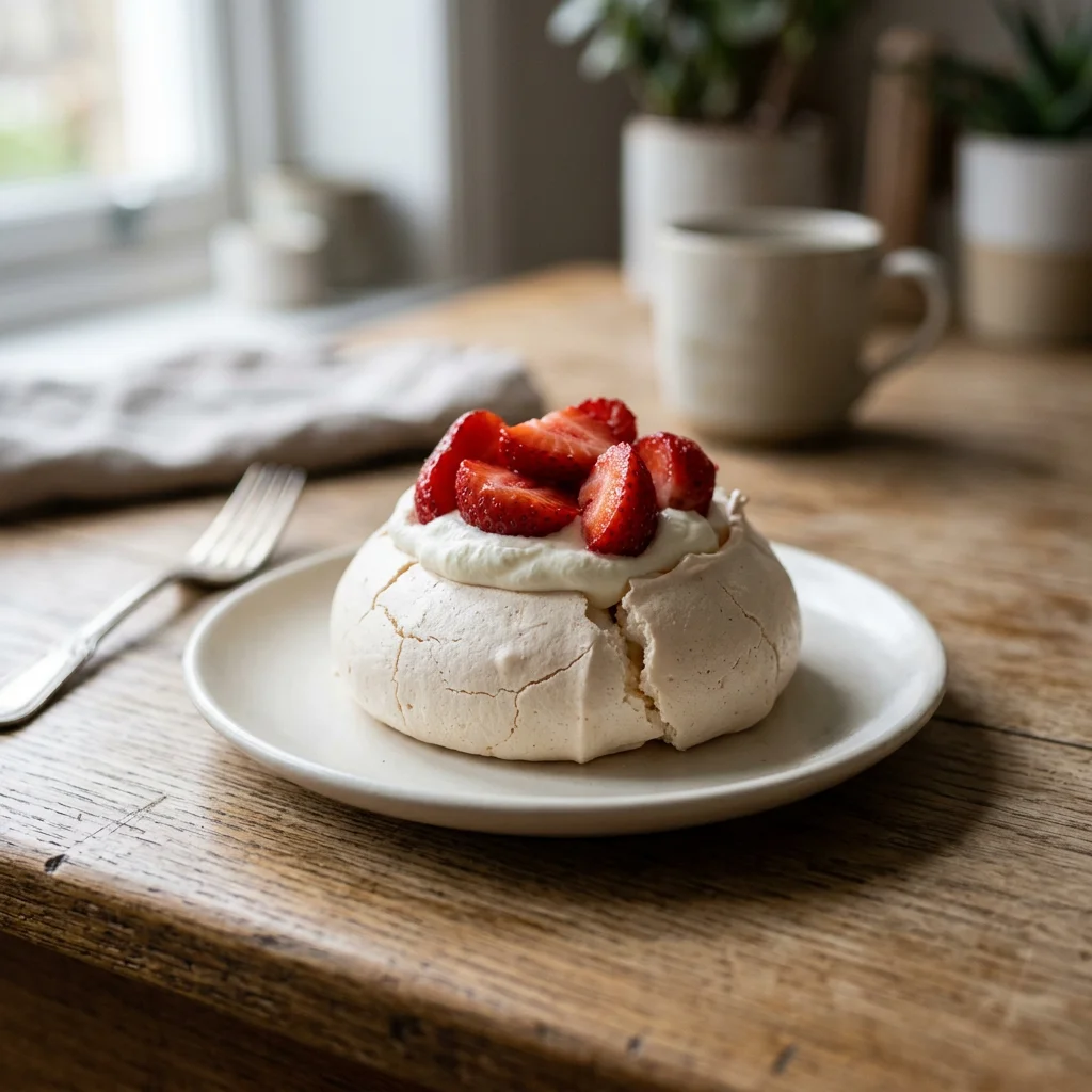 Single Strawberry Cream Pavlova