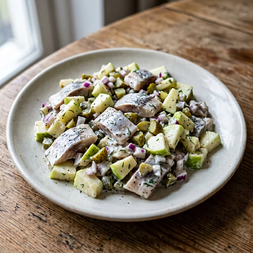 Herring Apple Pickle Yogurt Salad