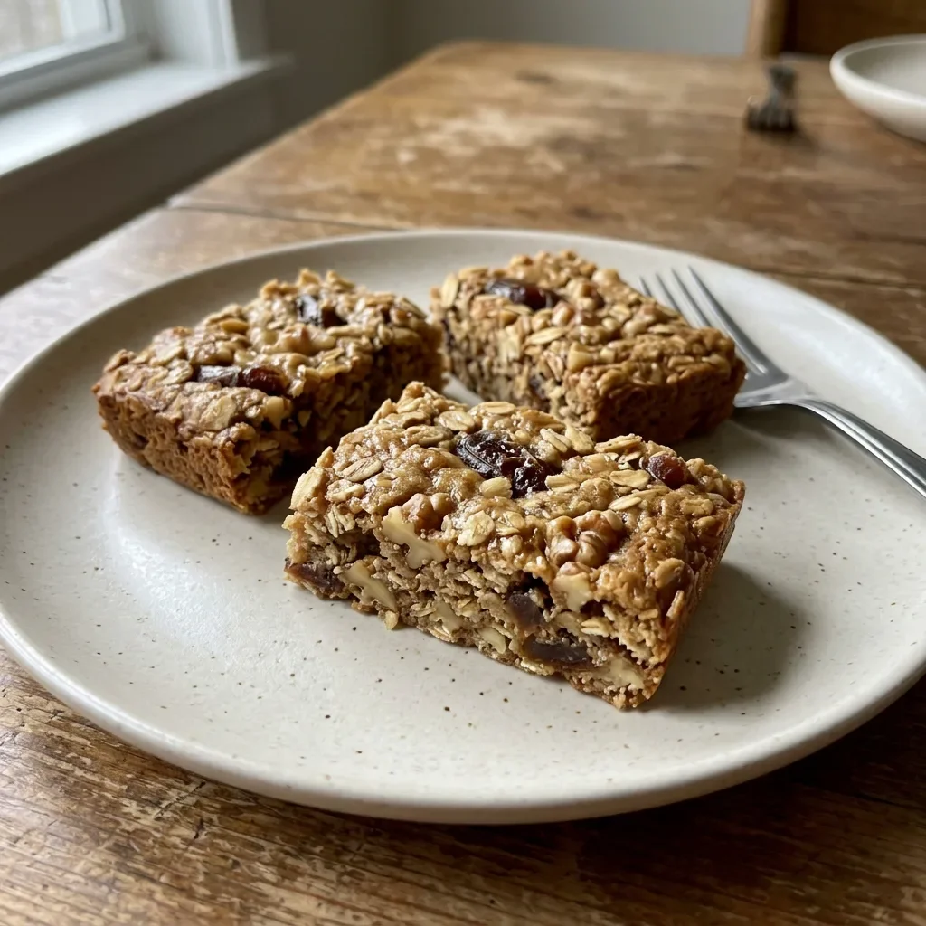Walnut Date Honey Oat Bars