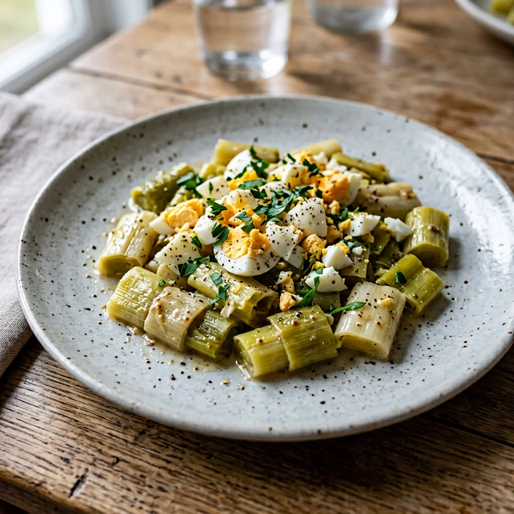 Leek Vinaigrette with Eggs