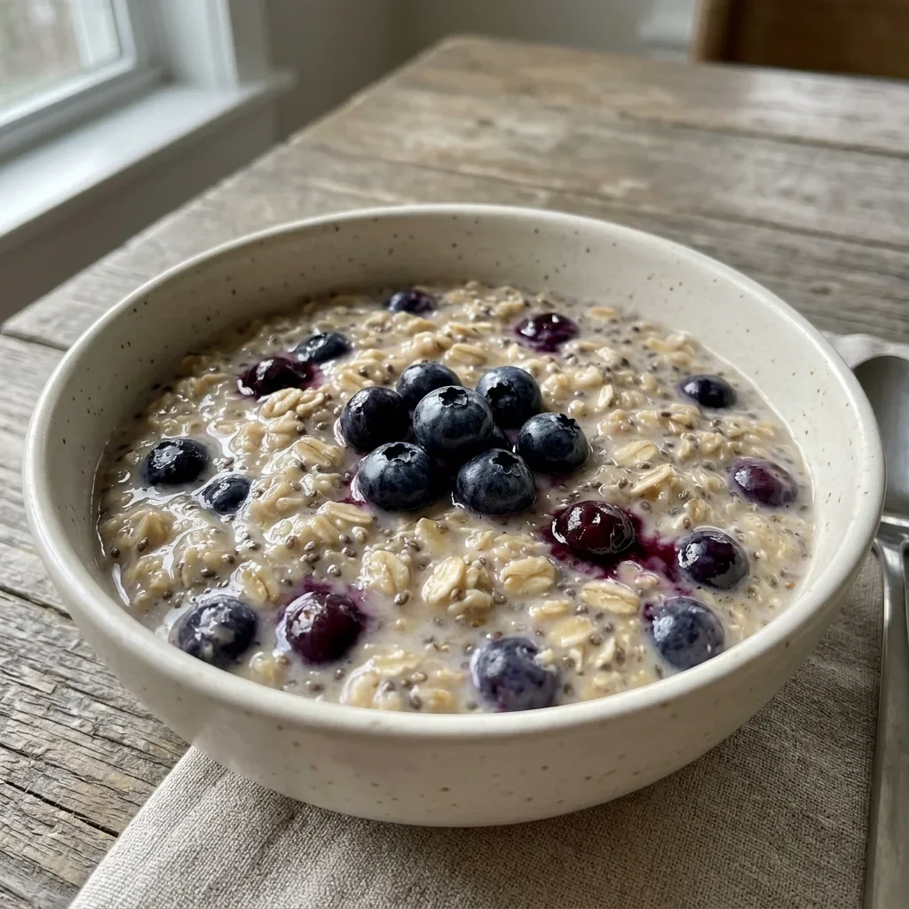 Coconut Milk Blueberry Chia Porridge