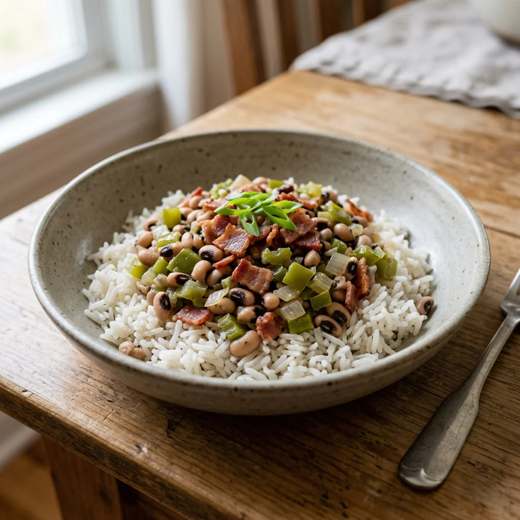 Hoppin John with Bacon and Rice