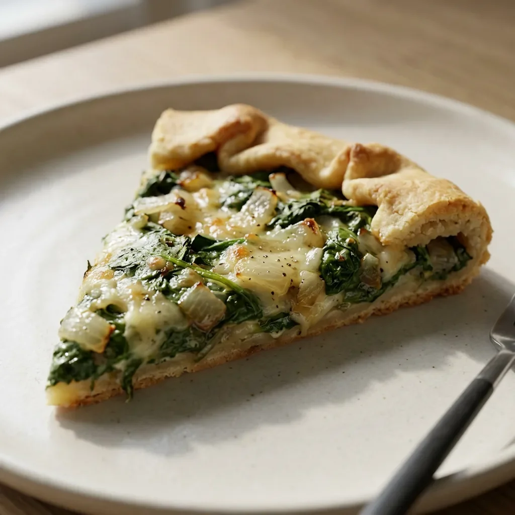 Spinach Onion Cheese Galette