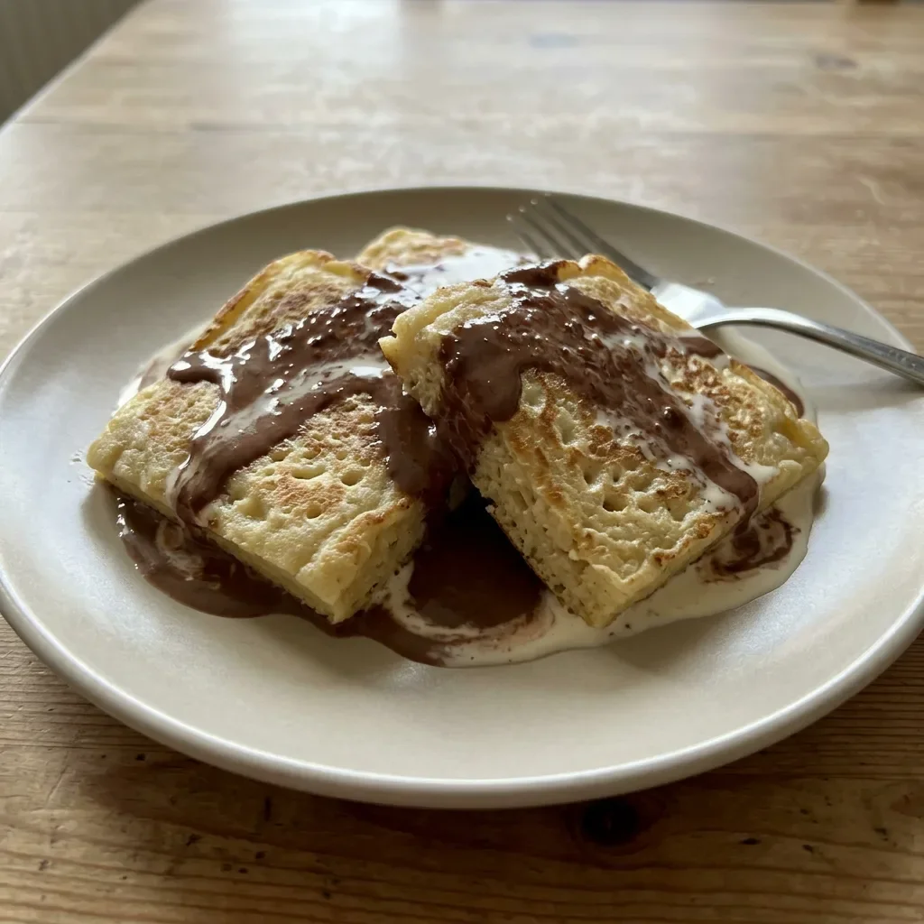 Chocolate Cream Pancake Squares