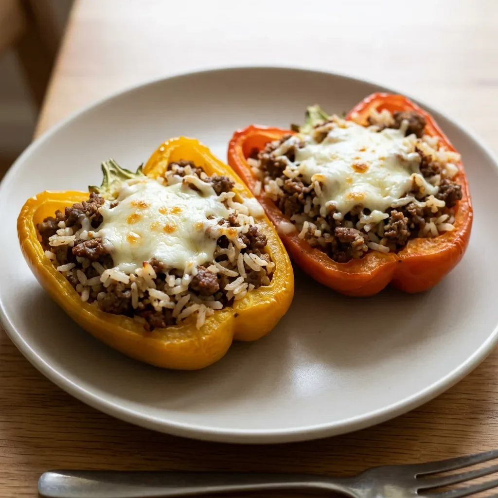 Beef Mozzarella Stuffed Peppers